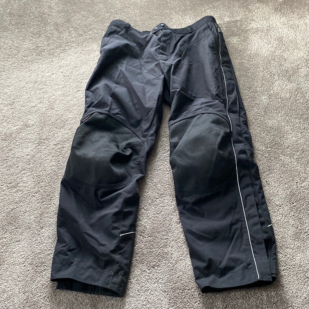 Olympia Moto Sports Black CE Tested Protector EN1621-1 Motorcycle Pants SIZE 18